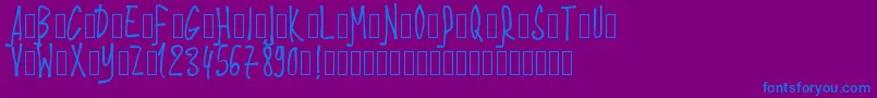 PWStixs Font – Blue Fonts on Purple Background