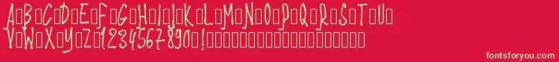 PWStixs Font – Green Fonts on Red Background