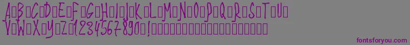 PWStixs-fontti – violetit fontit harmaalla taustalla