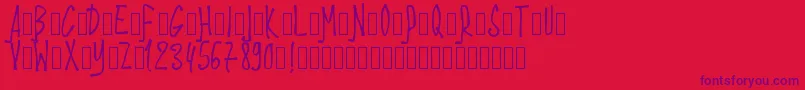 PWStixs Font – Purple Fonts on Red Background