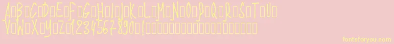 PWStixs Font – Yellow Fonts on Pink Background