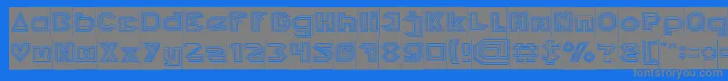 PYRAMID INVERTED Inverse Font – Gray Fonts on Blue Background