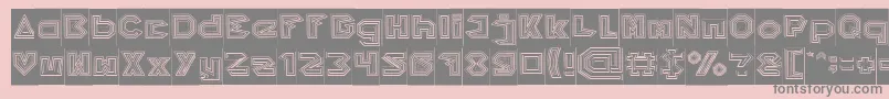 PYRAMID INVERTED Inverse Font – Gray Fonts on Pink Background