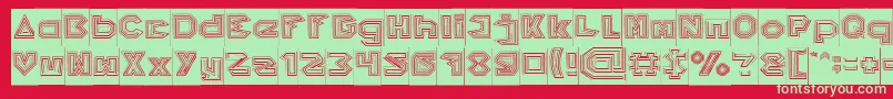 PYRAMID INVERTED Inverse Font – Green Fonts on Red Background