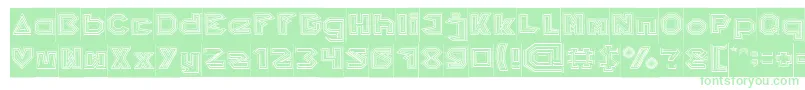 PYRAMID INVERTED Inverse Font – Green Fonts on White Background