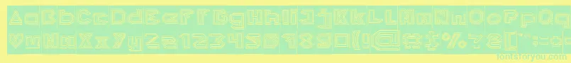 PYRAMID INVERTED Inverse Font – Green Fonts on Yellow Background
