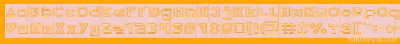 PYRAMID INVERTED Inverse Font – Pink Fonts on Orange Background