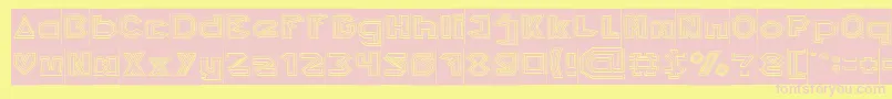 Police PYRAMID INVERTED Inverse – polices roses sur fond jaune