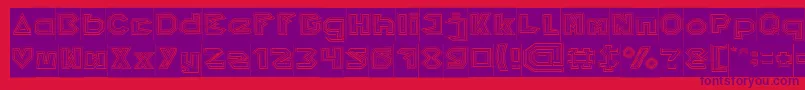 PYRAMID INVERTED Inverse Font – Purple Fonts on Red Background