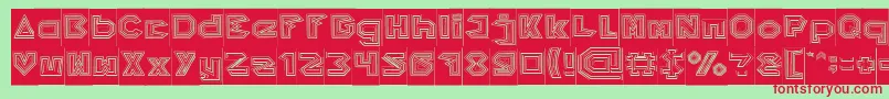 PYRAMID INVERTED Inverse Font – Red Fonts on Green Background