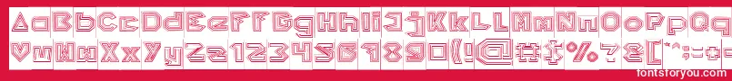 PYRAMID INVERTED Inverse Font – White Fonts on Red Background