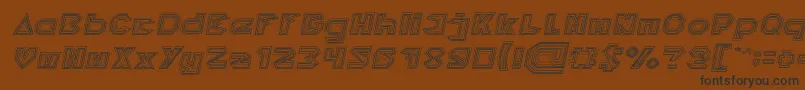 PYRAMID INVERTED Italic Font – Black Fonts on Brown Background