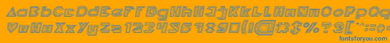 PYRAMID INVERTED Italic Font – Blue Fonts on Orange Background