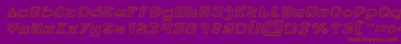 PYRAMID INVERTED Italic Font – Brown Fonts on Purple Background
