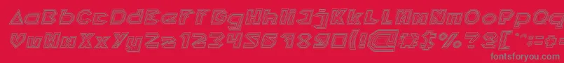 PYRAMID INVERTED Italic Font – Gray Fonts on Red Background