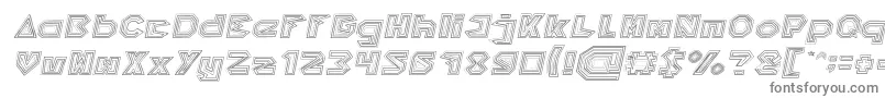 Шрифт PYRAMID INVERTED Italic – серые шрифты