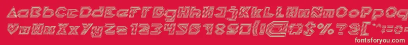 En savoir plus sur la police PYRAMID INVERTED Italic Police PYRAMID INVERTED Italic – polices vertes sur fond rouge