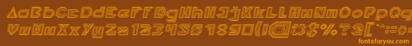 PYRAMID INVERTED Italic Font – Orange Fonts on Brown Background