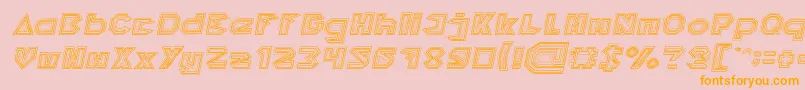 PYRAMID INVERTED Italic Font – Orange Fonts on Pink Background