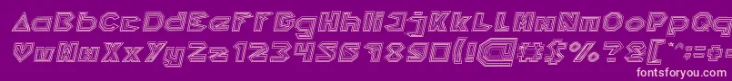 PYRAMID INVERTED Italic Font – Pink Fonts on Purple Background