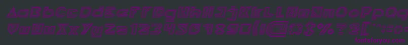 Шрифт PYRAMID INVERTED Italic – фиолетовые шрифты на чёрном фоне