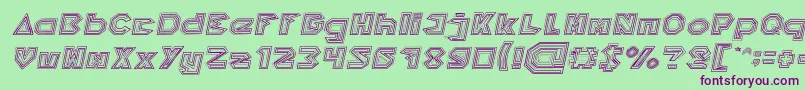 Lisätietoja PYRAMID INVERTED Italic-fontista PYRAMID INVERTED Italic-fontti – violetit fontit vihreällä taustalla
