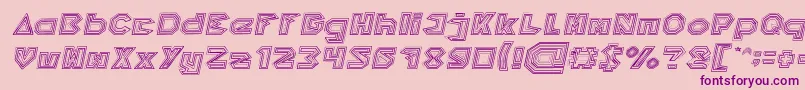 PYRAMID INVERTED Italic Font – Purple Fonts on Pink Background