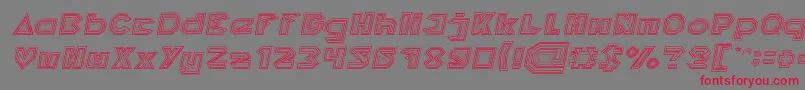 PYRAMID INVERTED Italic Font – Red Fonts on Gray Background