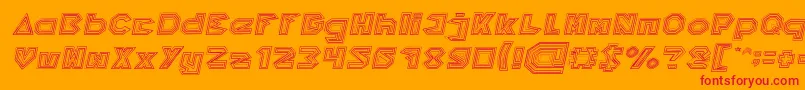 PYRAMID INVERTED Italic Font – Red Fonts on Orange Background