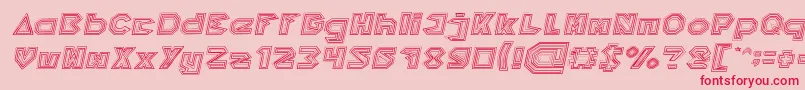 PYRAMID INVERTED Italic Font – Red Fonts on Pink Background