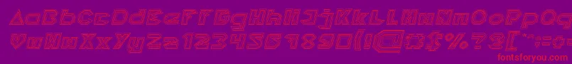 PYRAMID INVERTED Italic Font – Red Fonts on Purple Background