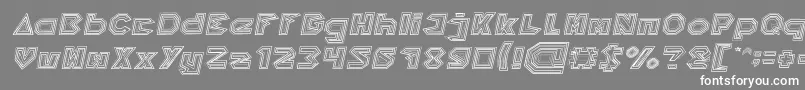 PYRAMID INVERTED Italic-fontti – valkoiset fontit harmaalla taustalla