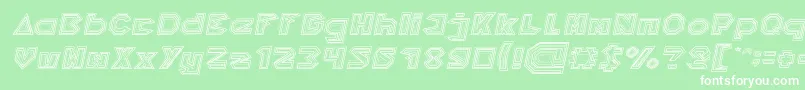 PYRAMID INVERTED Italic Font – White Fonts on Green Background