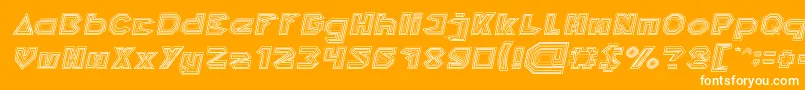 Saiba mais sobre a fonte PYRAMID INVERTED Italic Fonte PYRAMID INVERTED Italic – fontes brancas em um fundo laranja