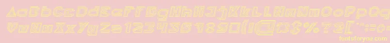 PYRAMID INVERTED Italic Font – Yellow Fonts on Pink Background