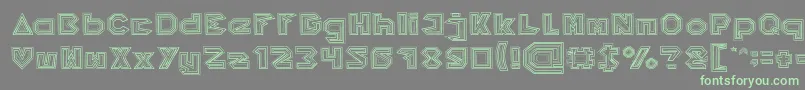 PYRAMID INVERTED Font – Green Fonts on Gray Background
