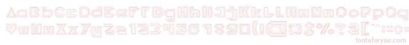 PYRAMID INVERTED Font – Pink Fonts on White Background