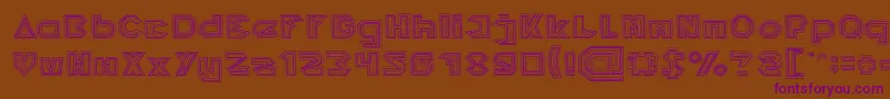 PYRAMID INVERTED Font – Purple Fonts on Brown Background