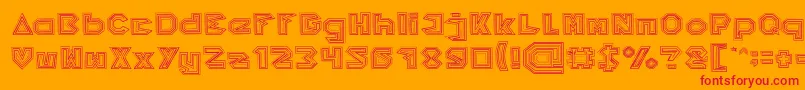 PYRAMID INVERTED Font – Red Fonts on Orange Background