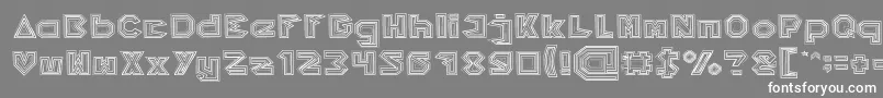 フォントPYRAMID INVERTED – 灰色の背景に白い文字