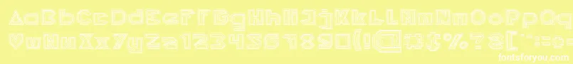 PYRAMID INVERTED Font – White Fonts on Yellow Background