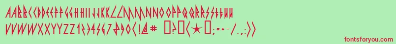 pyrite Font – Red Fonts on Green Background