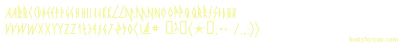pyrite-Schriftart – Gelbe Schriften auf weißem Hintergrund