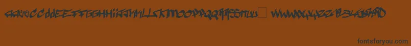 Pyromane Font – Black Fonts on Brown Background