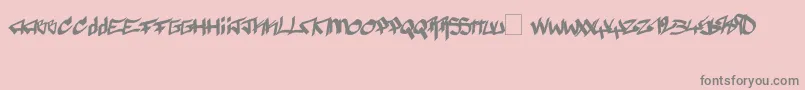 Pyromane Font – Gray Fonts on Pink Background