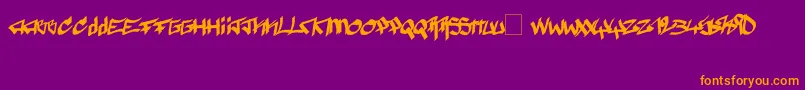 Шрифт Pyromane – оранжевые шрифты на фиолетовом фоне