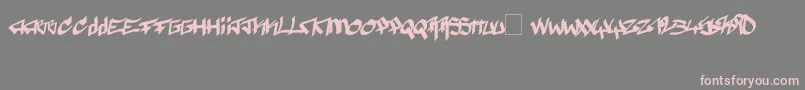 Fonte Pyromane – fontes rosa em um fundo cinza