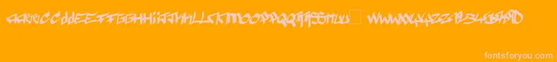 En savoir plus sur la police Pyromane Police Pyromane – polices roses sur fond orange