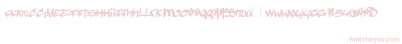 Pyromane-Schriftart – Rosa Schriften auf weißem Hintergrund