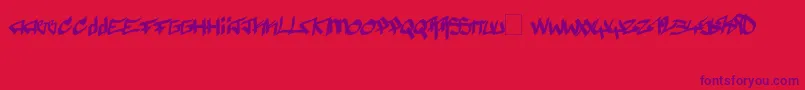 fuente Pyromane – Fuentes Moradas Sobre Fondo Rojo